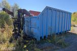 Krokcontainer med Loglift 095 kran