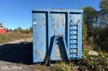 Krokcontainer med Loglift 095 kran