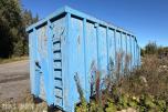 Krokcontainer med Loglift 095 kran