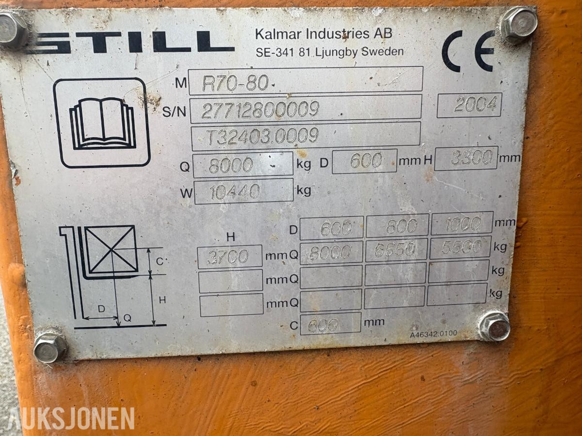 2004 Still R70-80 diesel gaffel truck