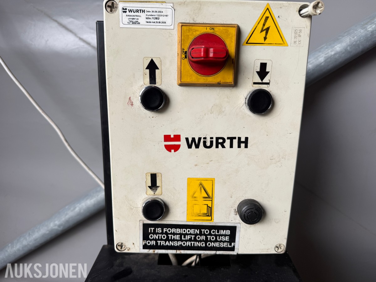 2013 Würth 7192 sakseløfter 3500 kg - fulløfter