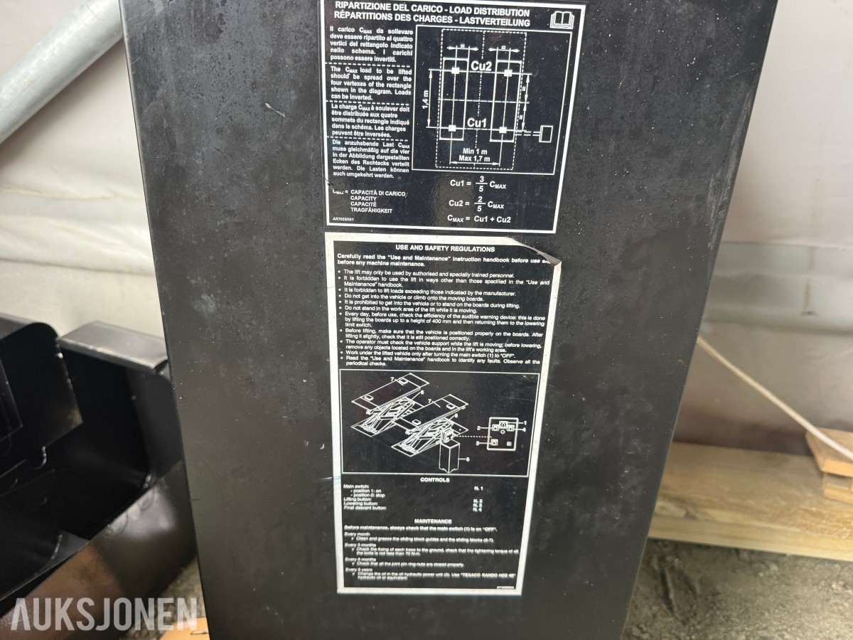 2013 Würth 7192 sakseløfter 3500 kg - fulløfter