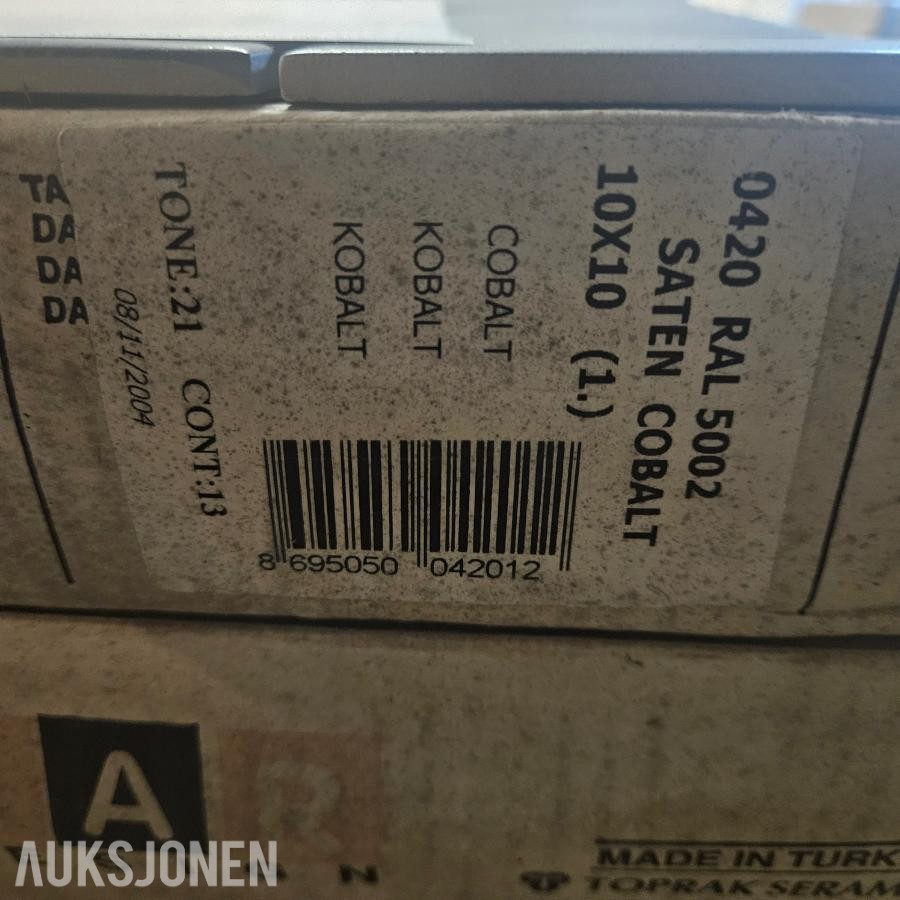 Keramisk flis 10x10 Cobolt blå - 45 kvm