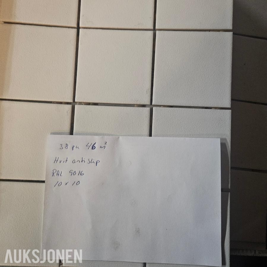 Keramisk flis Lys grå - 46 kvm