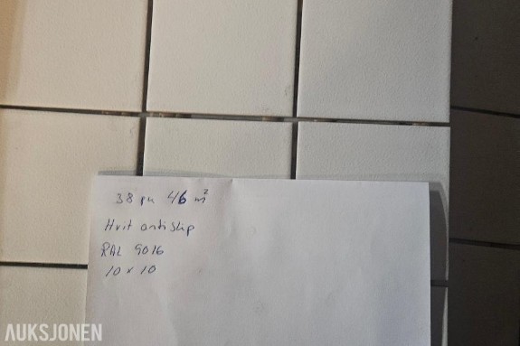 Keramisk flis Lys grå - 46 kvm