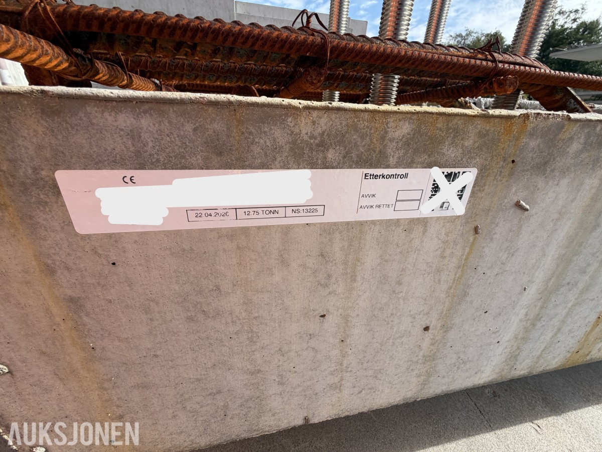 2026 BROMODUL I BETONG - KLAR FOR PÅSTØP - 796CM X 200CM - 12750 KG - CE MERKET