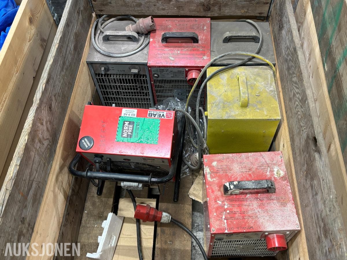 Pall med 6 stk. byggvarmere  – 5–9 kW