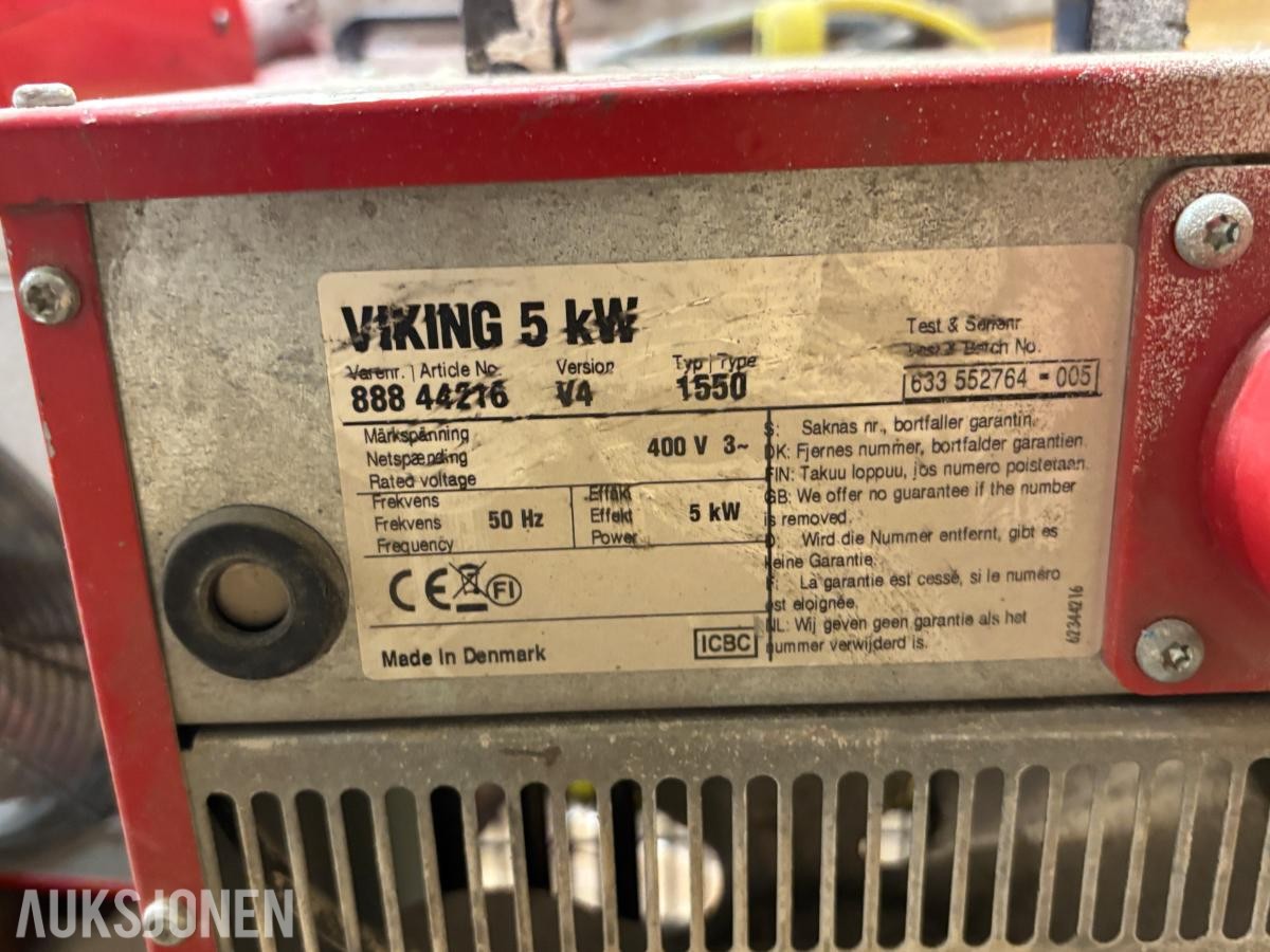 Pall med 6 stk. byggvarmere  – 5–9 kW