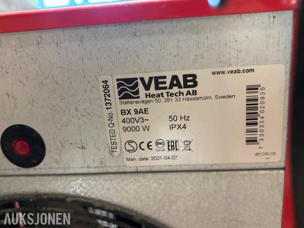 Pall med 6 stk. byggvarmere  – 5–9 kW