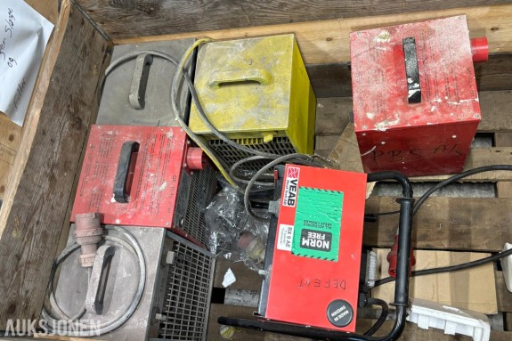 Pall med 6 stk. byggvarmere  – 5–9 kW
