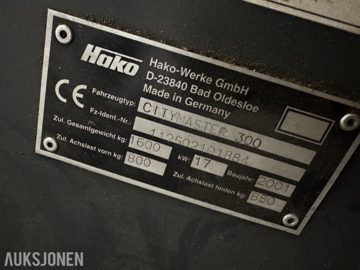 200 Hako Citymaster 300 sopemaskin