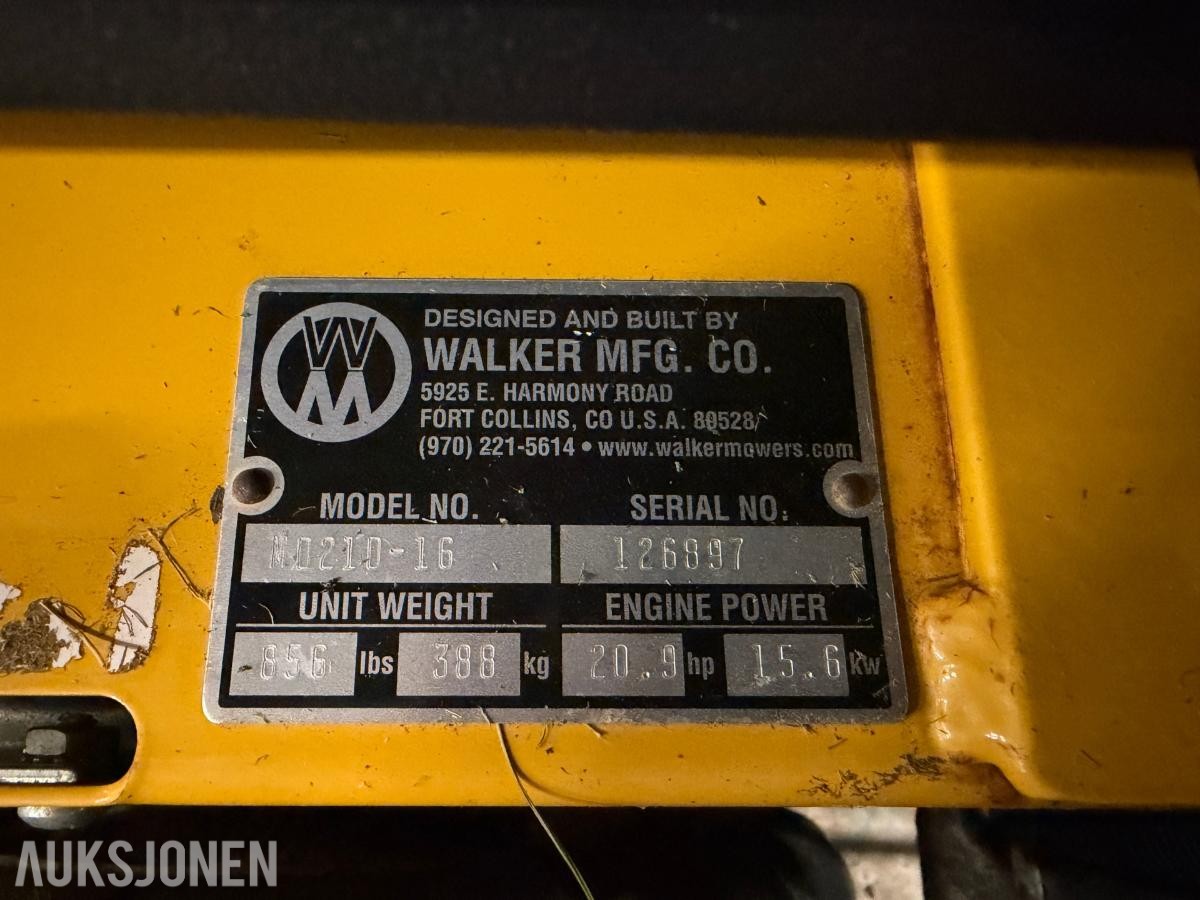 WALKER MD21D PROFESJONELL SITTEGRESSKLIPPER | KUBOTA DIESEL | HYDROSTAT | OPPSAMLER
