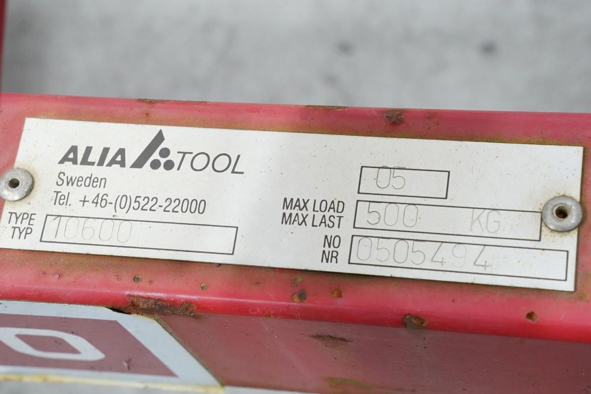 Alia Tool 10600 vippebar platevogn / Gipsplatevogn, 500 kg