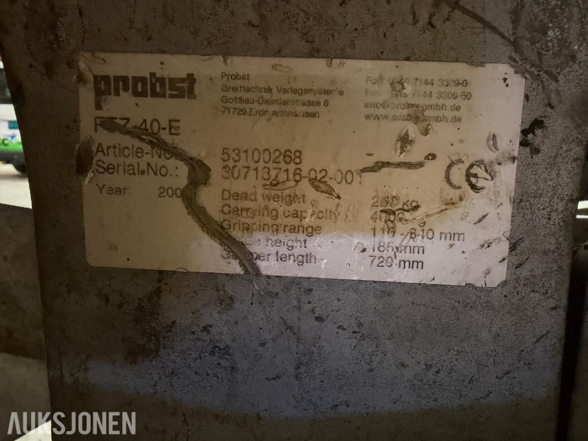 Probst FTZ-40-E løfteklype - 4 tonn