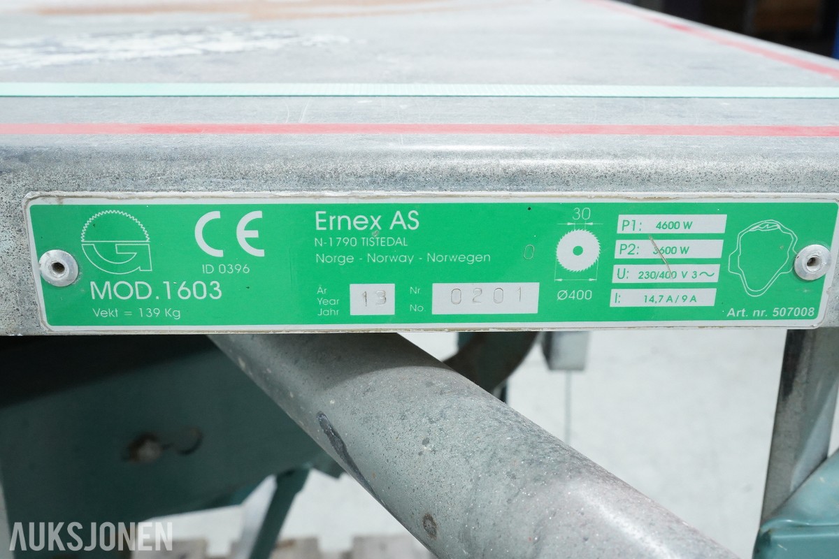 Ernex 1603 kapp- og gjærsag