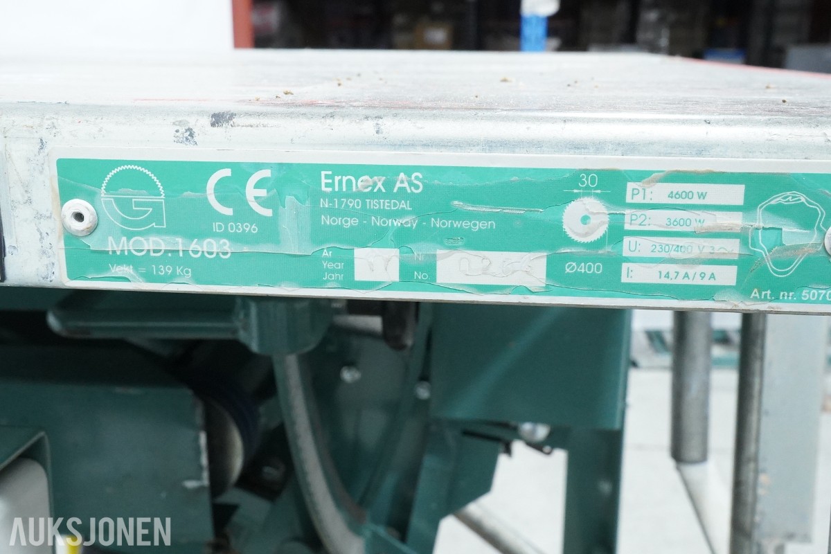 Ernex 1603 kapp- og gjærsag med tilbehør
