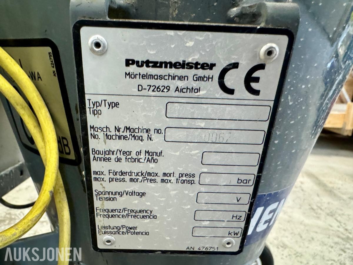 2016 Putzmeister P12 E Sprayboy gysepumpe