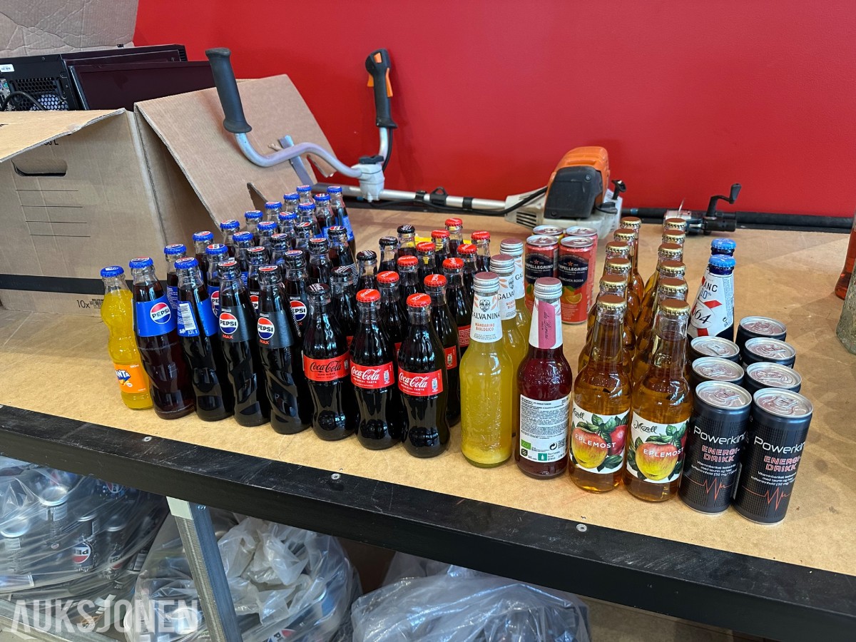Parti med uåpnede drikkevarer