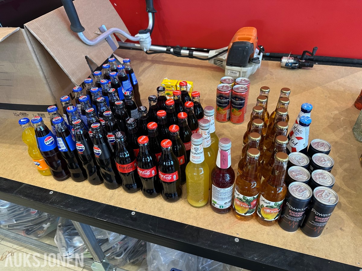 Parti med uåpnede drikkevarer