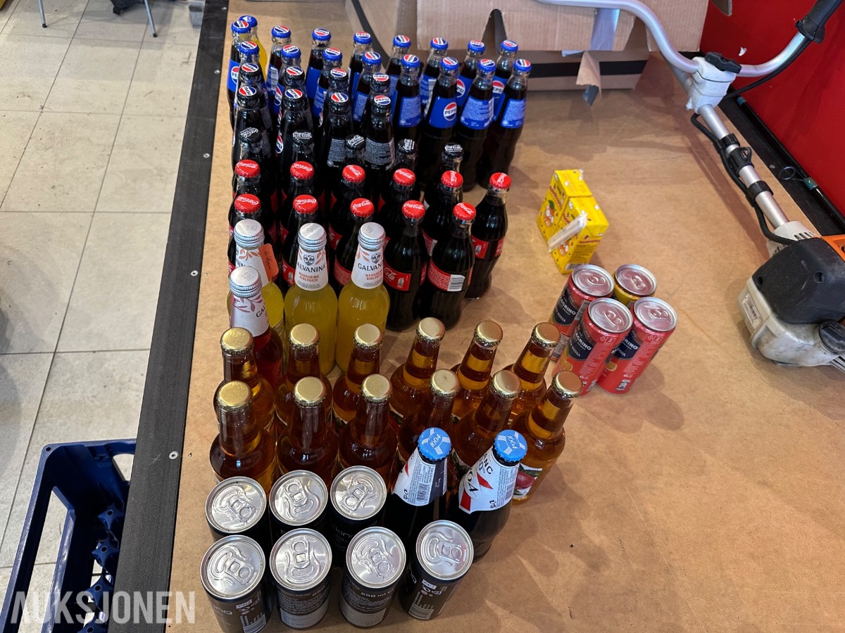 Parti med uåpnede drikkevarer