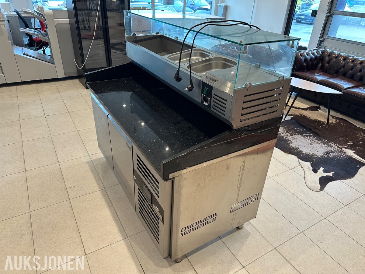 GGMgastro pizza-prep-/kjølebenk med kjølt toppingseksjon