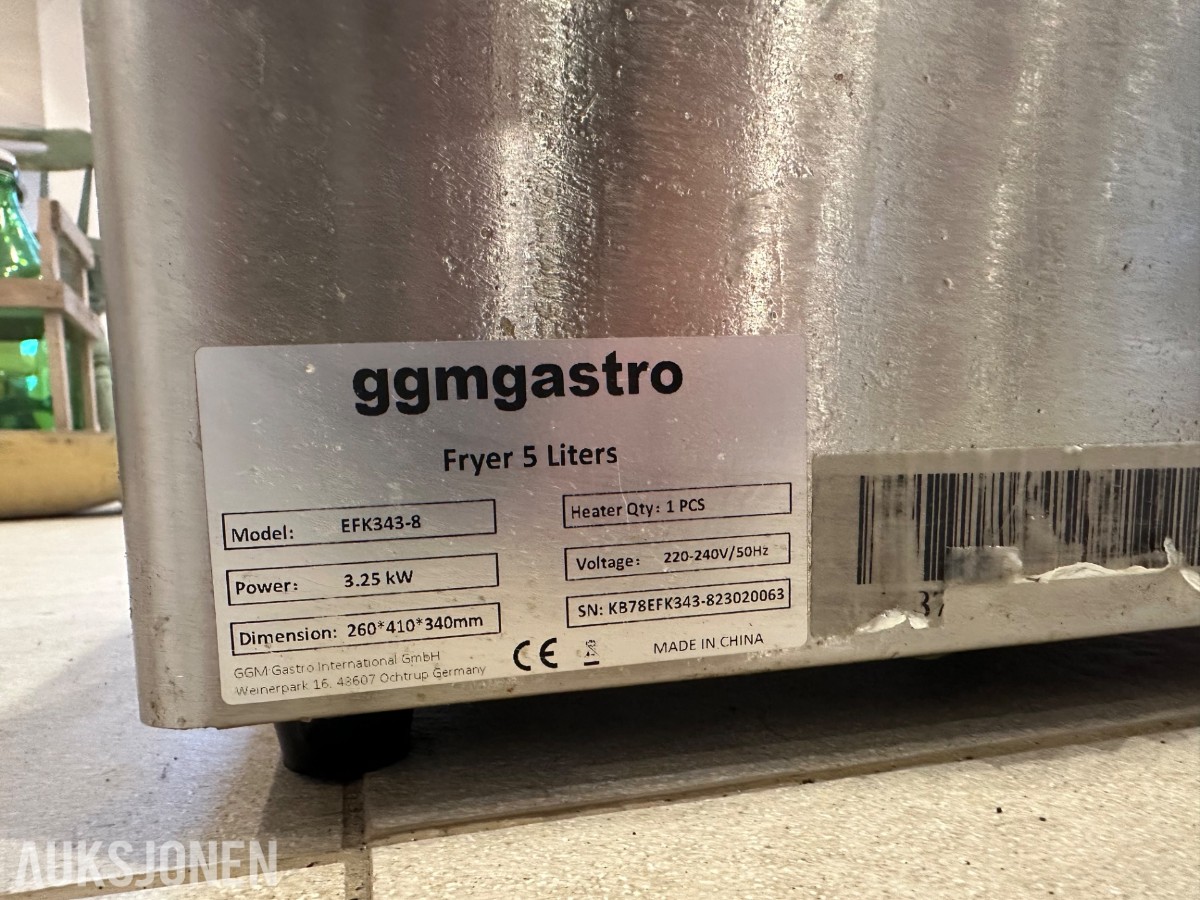 GGM Gastro EFK343-8 frityrkoker 5 liter – 3,25 kW