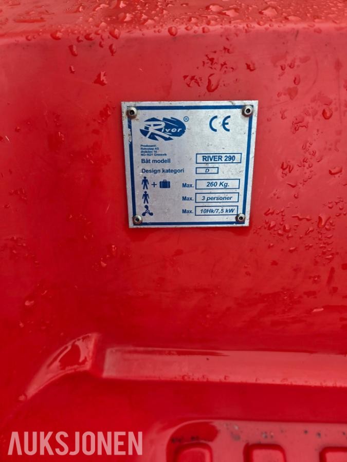 2018 River 290 med 6hk, 4 takter motor (2021)