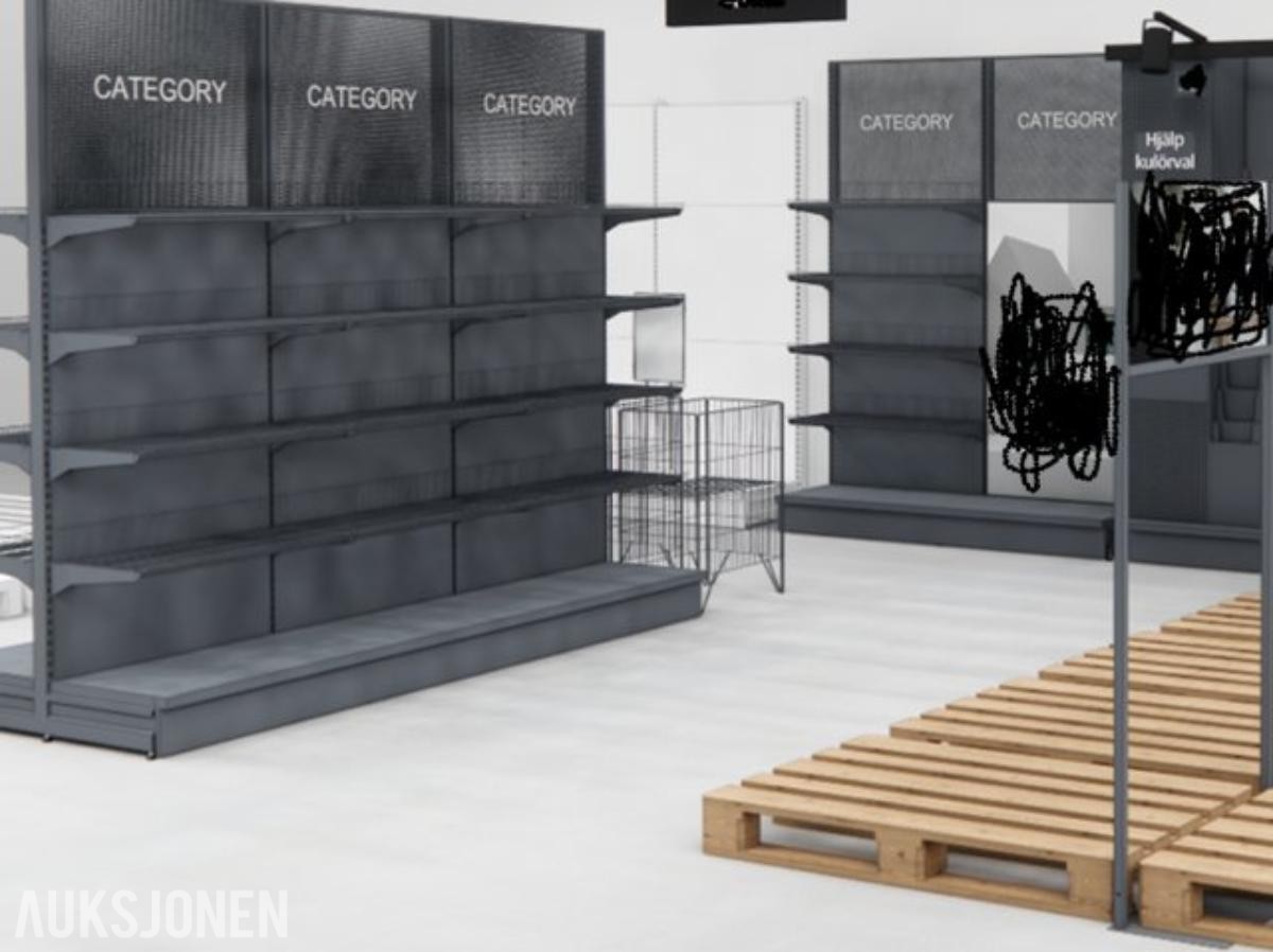 Komplett Wanzl butikkinnredning / hyllesystem – over 4 500 deler