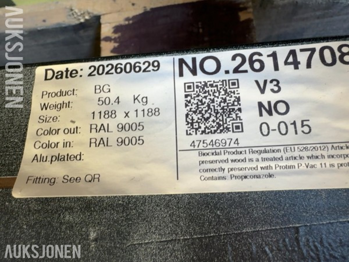 2stk vinduer 1088x1088 mm