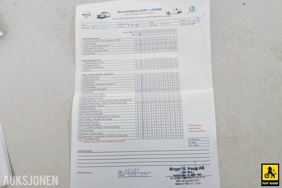 2022 Nissan Leaf 62kWH ACC 360 KAMERA VARMER 