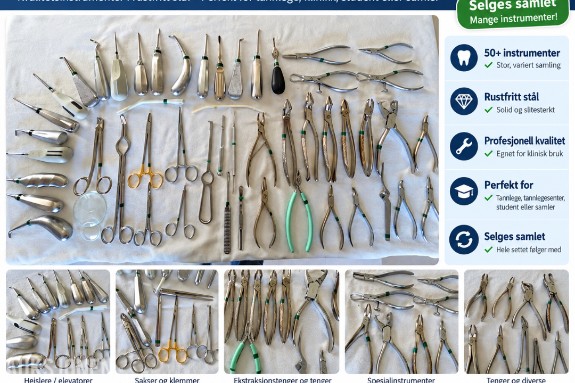 Større parti tannlegeinstrumenter og dentalt håndverktøy