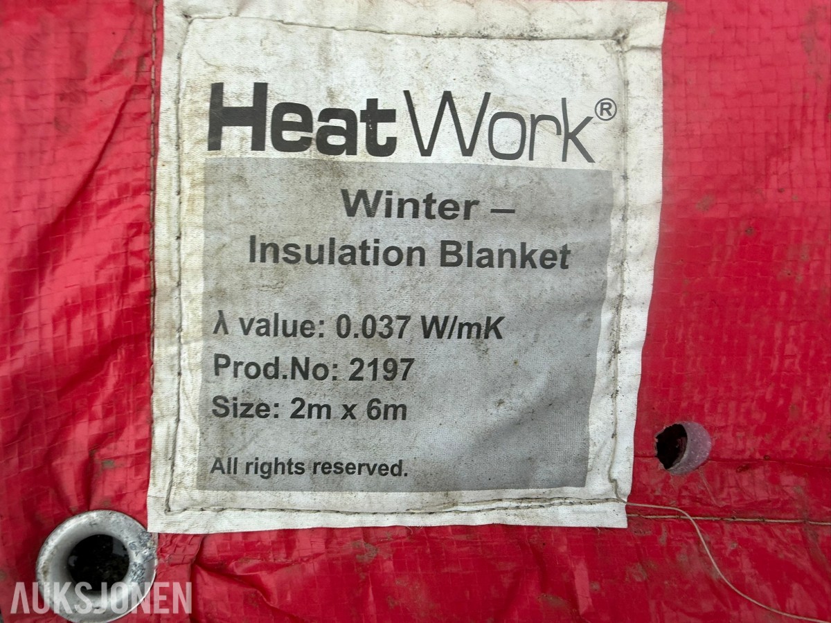 4 stk HeatWork isolasjonsmatter / vintermatter – 2 x 6 meter