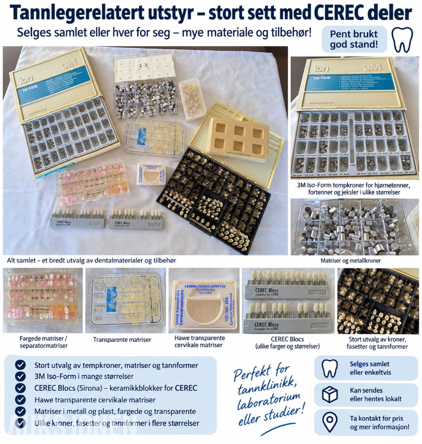 Tannteknisk utstyr – 3M Iso-Form, CEREC Blocs, kroner og matriser