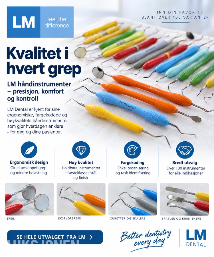 Stort parti LM-Dental odontologiske håndinstrumenter