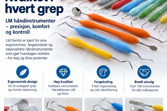 Stort parti LM-Dental odontologiske håndinstrumenter