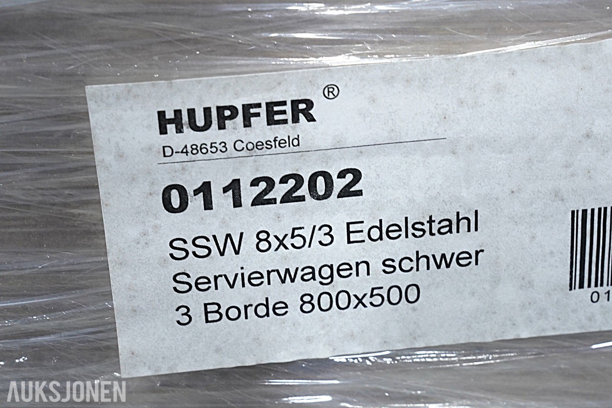 2 stk. Hupfer serveringstraller