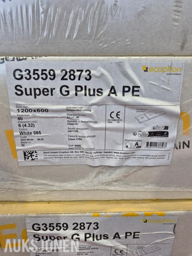 2026 Glava himlingsplater Super G Plus A PE / Ecophon