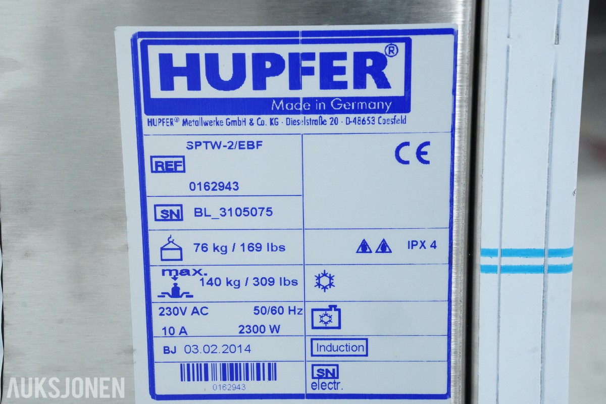 Hupfer SPTW-2/EBF nytt varmeskap og vannbad