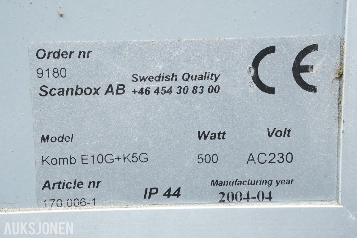 Scanbox Komb E10G+K5G varmeskap med strøm