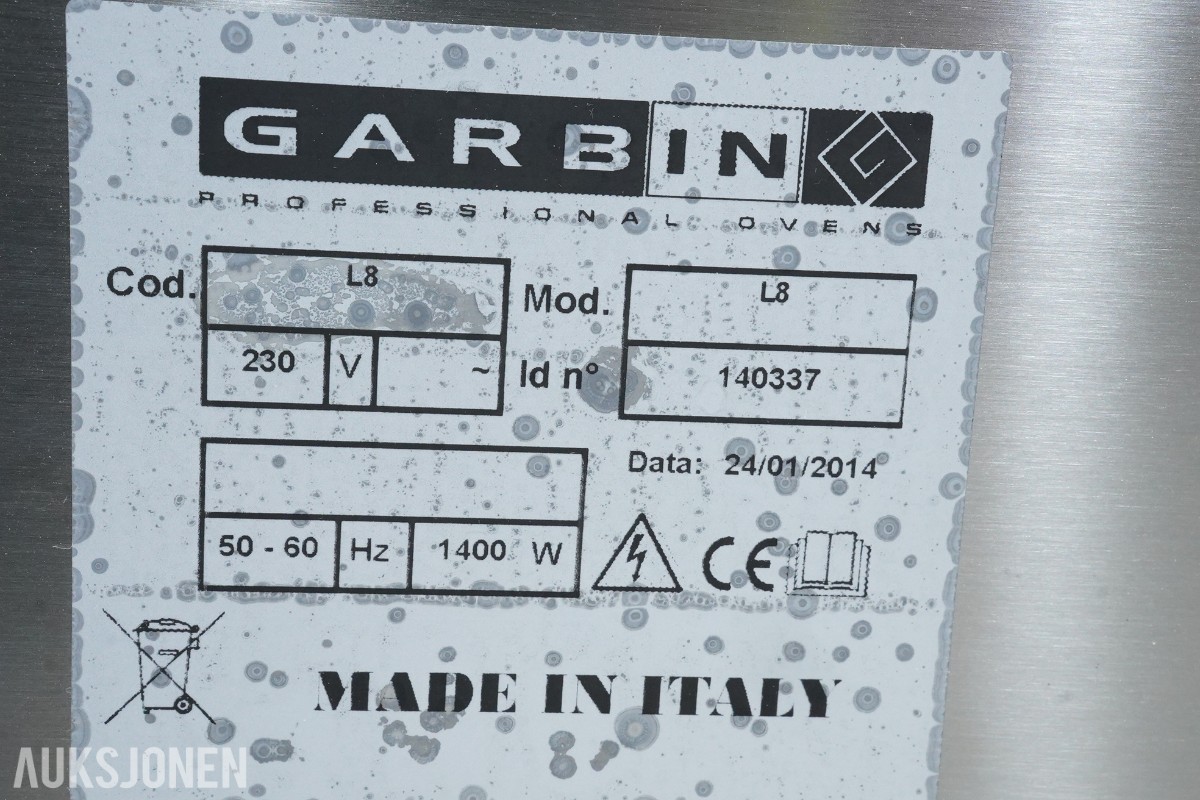 Garbin L8 raskeskap varmeskap