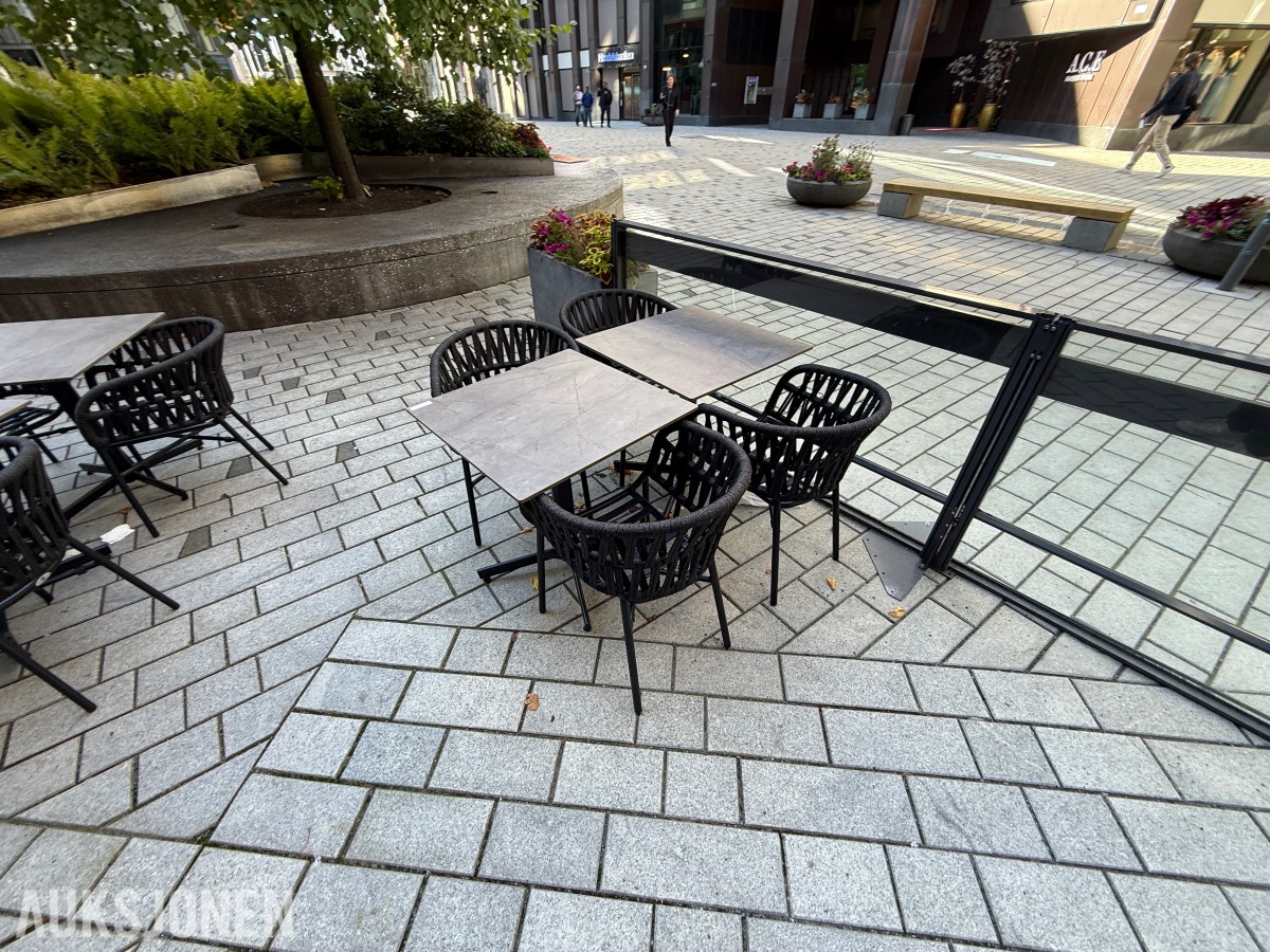 Parti utemøbler / restaurantmøbler – Grattoni IDOL Collection – bord og stoler