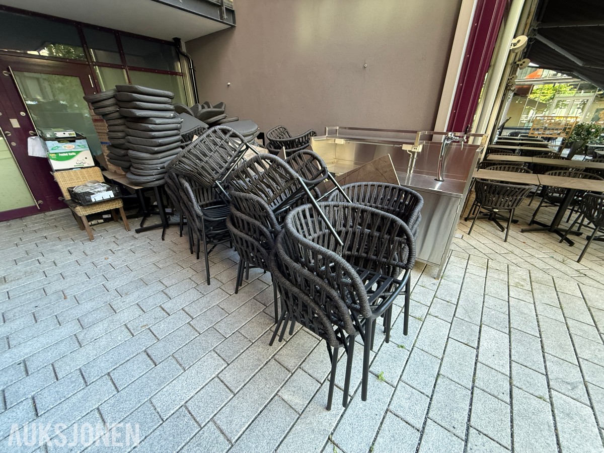 Parti utemøbler / restaurantmøbler – Grattoni IDOL Collection – bord og stoler
