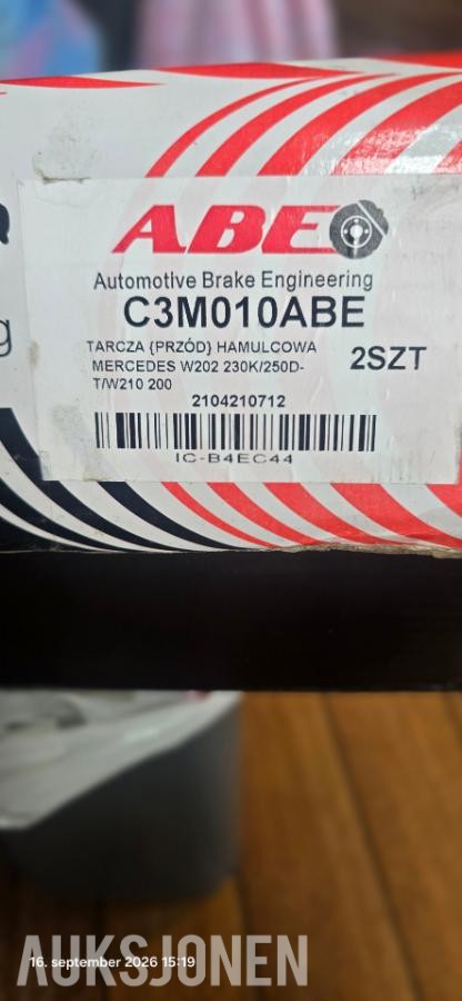 NYE - BREMSESKIVER TIL MERCEDES W302 230K/250D T/W210 200