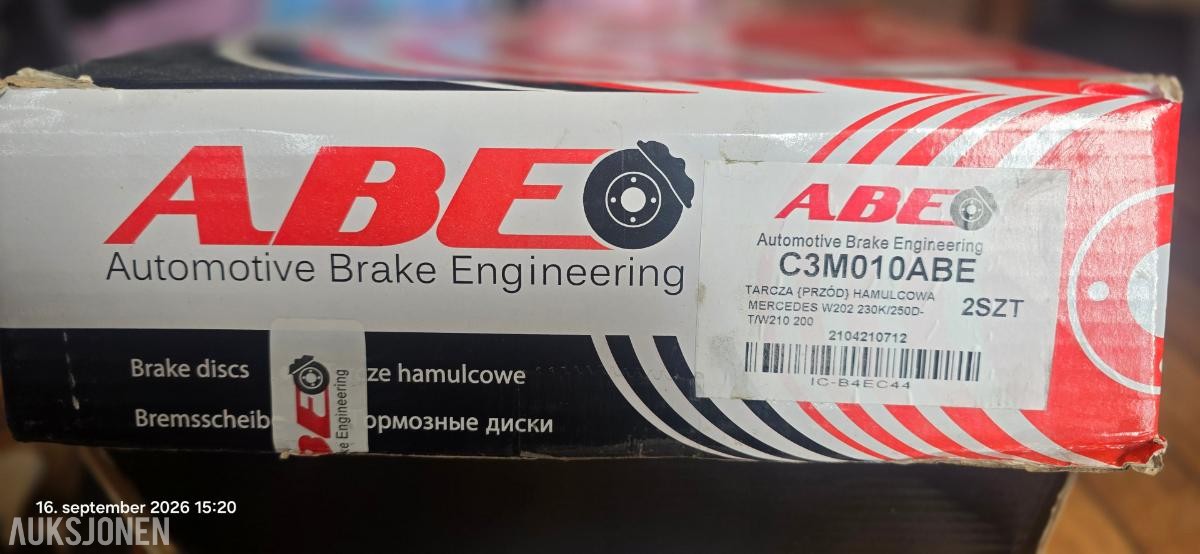 NYE - BREMSESKIVER TIL MERCEDES W302 230K/250D T/W210 200