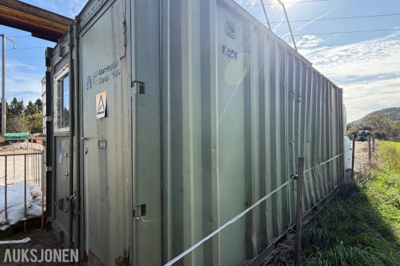 1900 20 fots isolert container  - Elektrisk opplegg - Ca. 605 x 243 x 245 cm - Repobjekt