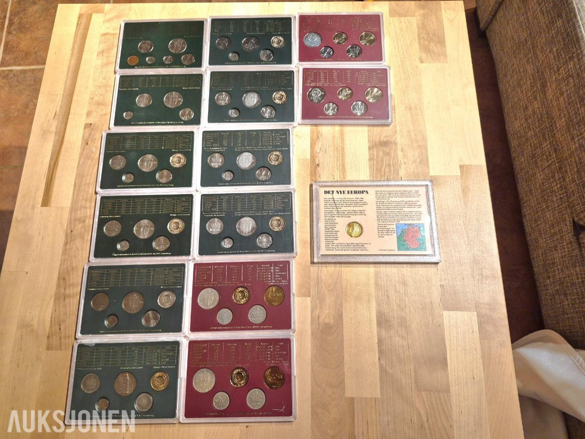 Norges bank-Myntsett samling - Berlin mynt 1982-1995