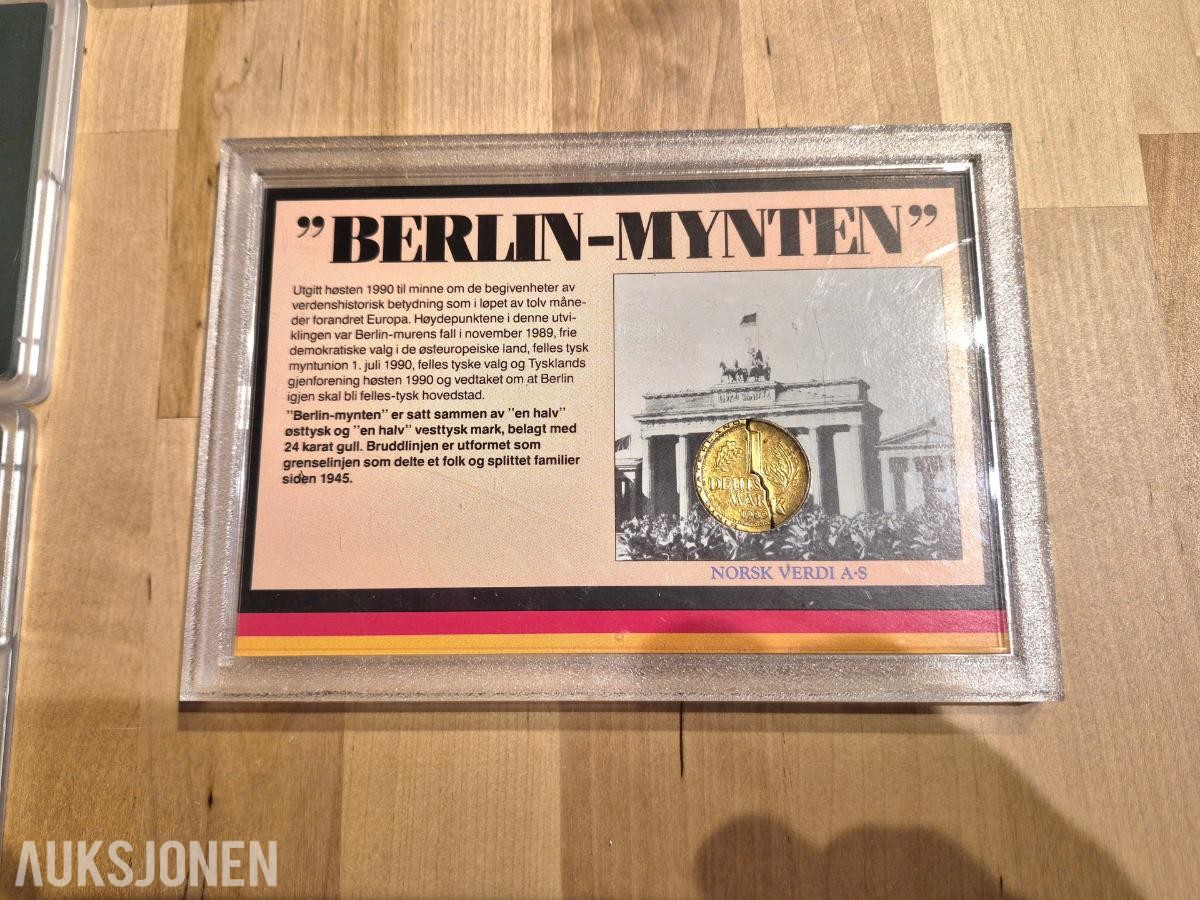 Norges bank-Myntsett samling - Berlin mynt 1982-1995