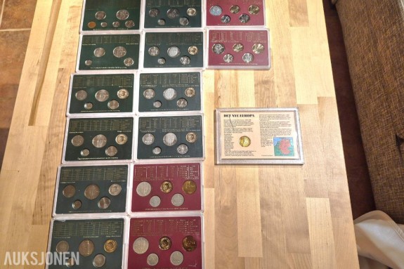Norges bank-Myntsett samling - Berlin mynt 1982-1995