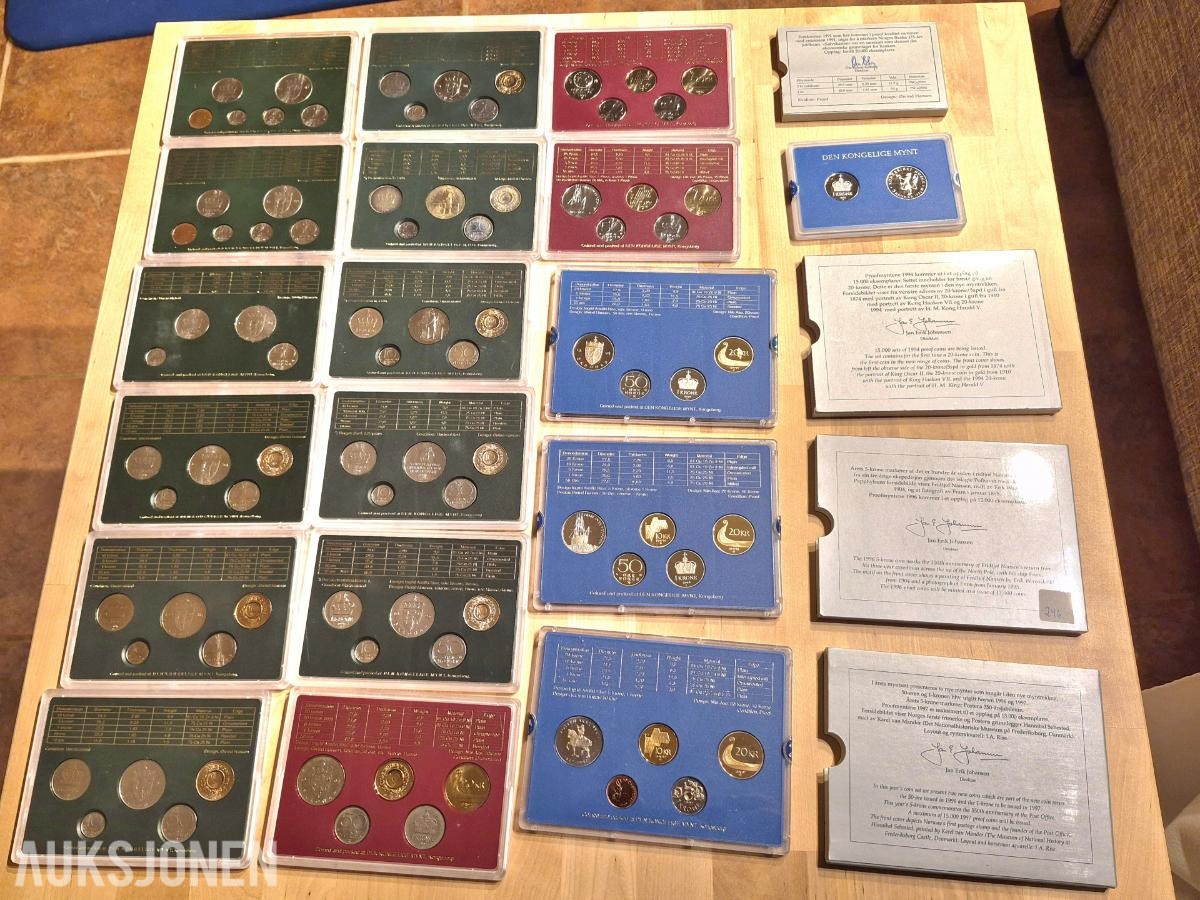 Norges bank-Myntsett samling - Proofcoin 1981-1997