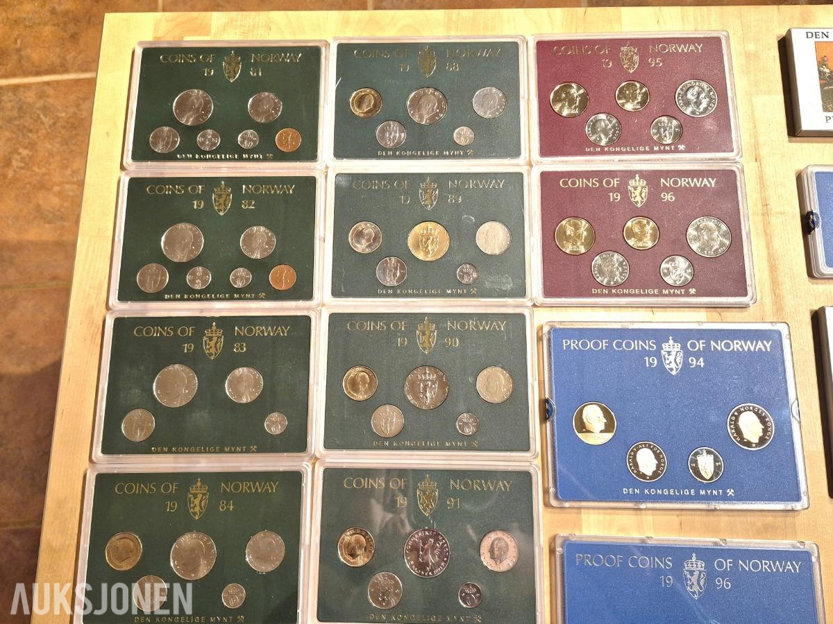 Norges bank-Myntsett samling - Proofcoin 1981-1997